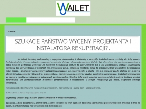 Wailet - wentylacja, dzięki której oszczędzasz